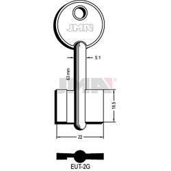 LLAVE EN BRUTO GORJA LATON