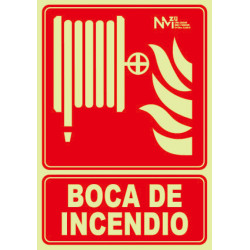 SEÑAL BIE BOCA INCENDIOS PVC CLASE B