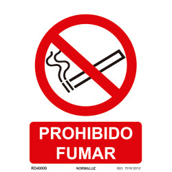 SEÑAL PROHIBIDO FUMAR PVC