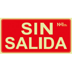 SEÑAL SIN SALIDA PVC CLASE B