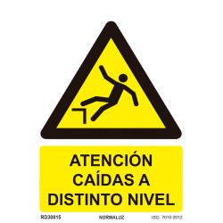 SEÑAL PELIGRO CAIDAS A DISTINTO NIVEL PVC
