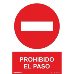 SEÑAL PROHIBIDO EL PASO PVC