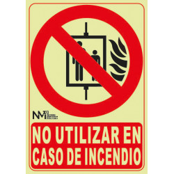 SEÑAL NO UTILIZAR EN CASO DE INCENDIO PVC CLASE A