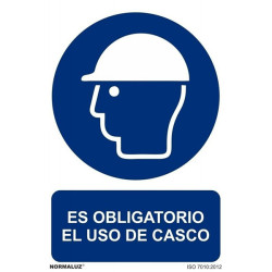 SEÑAL OBLIG USO DEL CASCO PVC