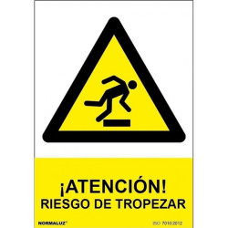 SEÑAL PELIGRO RIESGO DE TROPEZAR PVC