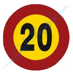 SEÑAL METALICA VELOCIDAD MAX 20 TR301