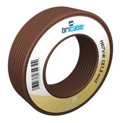 CABLE LINEA FLEXIBLE MARRON H07V-K R/10M