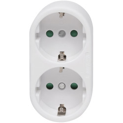 CLAVIJA ADAPTADOR DOB SCHUKO TT FRONT 16A BL
