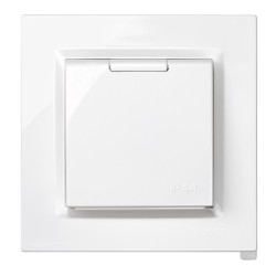 BASE ENCHUFE EMPOTRAR BLANCO IP44