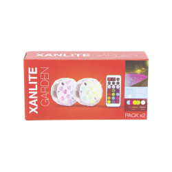 PACK 2 LUCES LED SUMERGIBLES MANDO DISTANCIA RGB