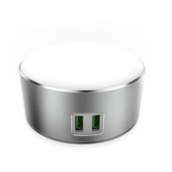 CARGADOR RED USB-A 2.4A CON LUZ NOCTURNA 3 NIVELES