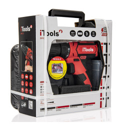 TALADRO ATORN BAT 1,5AH 10MM+SET HTAS
