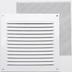 REJILLA 0,8 MM CON MOSQ LACADO BLANCO CON GANCHO