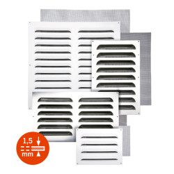 REJILLA 0,8 MM CON MOSQ PLATA CON GANCHO