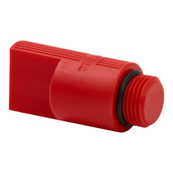 TAPON ALICATADO CON JUNTA TORICA ROJO