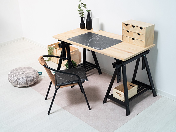 CABALLETE MADERA PINO MACIZO NEGRO