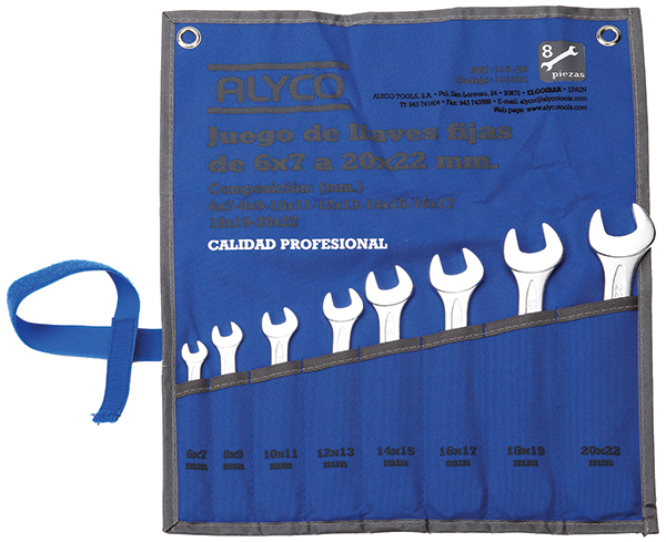 LLAVE FIJA JG 8 PZS BOLSA