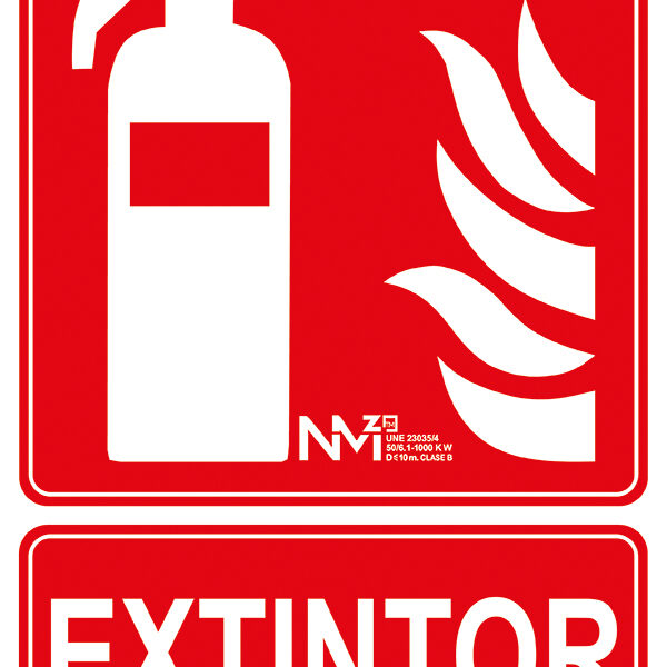 SEÑAL EXTINTOR PVC CLASE B