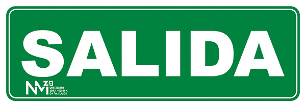 SEÑAL SALIDA PVC CLASE B