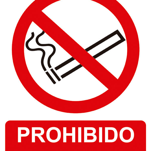 SEÑAL PROHIBIDO FUMAR PVC