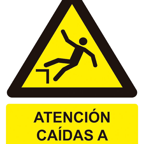 SEÑAL PELIGRO CAIDAS A DISTINTO NIVEL PVC